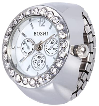 POPETPOP Ringuhr Vintage Uhr Frauen Edelsteinuhr Anwesend Uhr Mit Rundem Runder Quarzfingeruhr Fingeruhr Für Ihn Fingerring Uhr Ringfingeruhren Zubehör Glas Jahrgang Mann