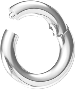 Body CAC Aro de Septum Nasal con Bisagra Clicker de Acero Hipoalergénico de 0,8mm/1,0mm/1,2mm/1,6mm/2,0mm/3,0mm/4,0mm/5,0mm/6,0mm con Colores Dorado-Tono Plateado-Negro-Oro Rosa, Metal