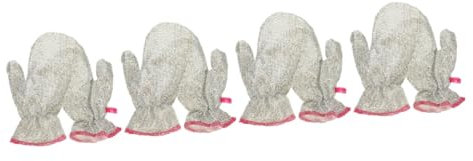 PRETYZOOM 4 Paare Küchenlappen Handschuhe Lange Spülhandschuhe Reinigungshandschuhe Wasserdichte Handschuhe Kochhandschuhe Lebensmittelhandschuhe Geschirrspülmittel Bambusfaser Silver