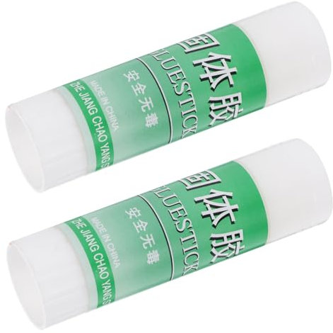 JEWEDECO 2pcs School Stationery Glue Sticks Bulk White Adhesive Sticks for Crafting Office and Home Use