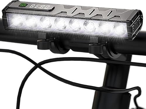 Cykellampor, 12 000 lumen ultraljusa LED-cykellampor, 10 000 mAh uppladdningsbara cykelljus, 4-läges framlampa, Ip65 Vattentät, Lämplig för Nattcykling