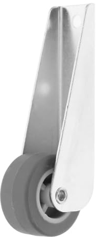UKCOCO Rotella di supporto per porta in legno, per porte e fienili, morbida mobilità, ruote direzionali ad alte prestazioni, in nylon argentato