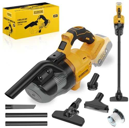 Cordless Vacuum for DE-Walt 20V Battery, 5-in-1 Handheld Electric Vacuum Cleaner with 500W Powerful Motor, 46 CFM Portable Hand Vacuum with HEPA Filter for Car, Carpets, Furniture (No Battery)