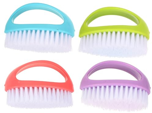 DEARMAMY Spazzola Per Pulizia Bucato e Scarpe Set 4 Pezzi Multifunzione Setole Delicate, Compatta e Durevole Per Lavanderia Domestica, Bagni, Viaggi e Uso Quotidiano