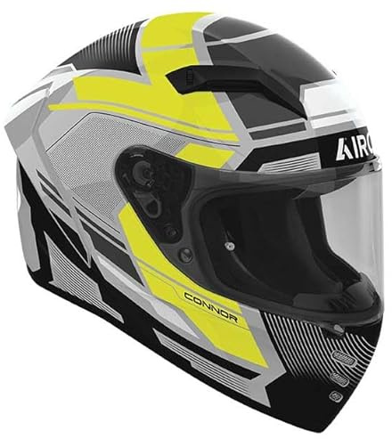 Airoh Connor Casco, Adultos Unisex, Amarillo Brillante, L
