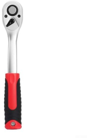 Llave de carraca de 72 dientes, rotación de 5° con mecanismo de enchufe de liberación rápida para accionamiento de 1/4 pulgadas, 3/8 pulgadas, 1/2 pulgadas, mango reversible, (A)