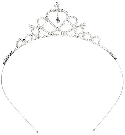 Katara 1669 - Hochzeits Diadem, Karneval, JGA, Fasching, Hochzeit in Silber, One Size