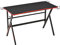 HOMCOM Bureau Gaming Racing Bureau Gamer Bureau Informatique Bracket Supports Casque Enceintes Porte-gobelet métal Plateau MDF Texture Carbone Rouge Noir