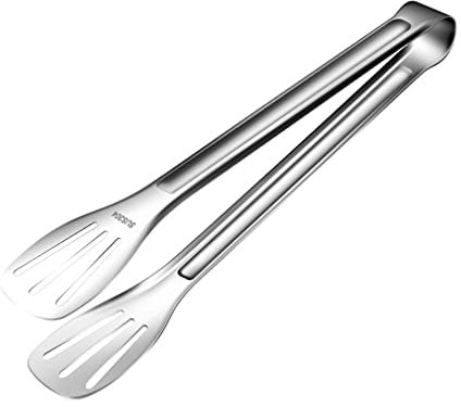 9 Inch Kitchen Tongs,Cooking Tongs Stainless Steel Non Stick Barbecue Tongs for Salad,BBQ,Serving,Buffet,Ice,Frying Tongs Utensils Cooking Food