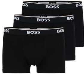 HUGO BOSS Herren Trunk 3p Co/EL Boxershorts, New - Black1, S