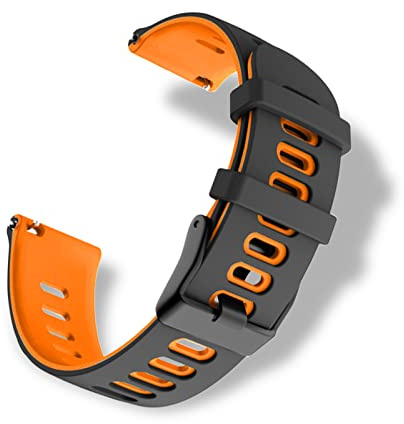 RoYiio silikonarmband för stötdämpningsbredd 20 mm, 22 mm, bekvämt vattentätt, sport ersättningsarmband armband för kvinnor män