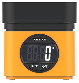TERRAILLON – BA22 Mythique Jaune – Balance de cuisine électronique – Design iconique – Bol intégré 0.7L – Grand écran LCD – Affichage XXL des chiffres – Fonction Tare