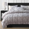 DXHOME Bettwäsche 135x200 4teilige Grau Anthrazitiv Pintuck Plissee Wendebettwäsche Mikrofaser Unifarben Deckenbezug Luxus Bettbezüge mit Reißverschluss und 2 Kissenbezügen 80×80 cm