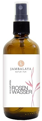Jambalaya Rosenwasser Hydrolat 100 ml – naturreines Rosenwasser für Gesicht & Körper, beruhigend & feuchtigkeitsspendend, für alle Hauttypen, ohne Zusatzstoffe – Naturkosmetik