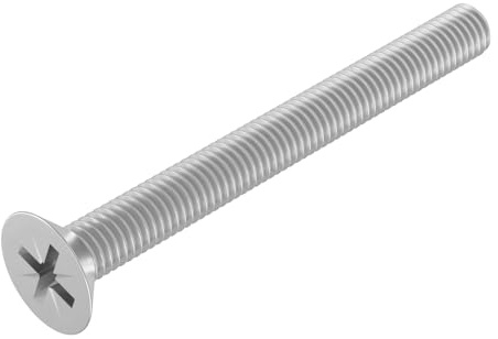 SECCARO Viti a testa svasata M3 x 30 mm, in acciaio inox V2A VA A2, DIN 965, Phillips PZ, filettatura completa, 20 pezzi