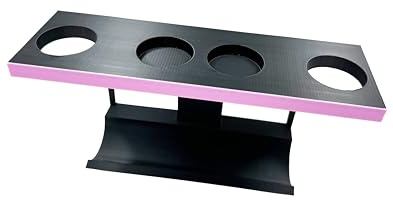eXODA support mural pour sèche-cheveux Shark Flex Style en rose pour appareils de 30 à 50 mm de diamètre avec matériel de montage et ouvertures pour un style flexible.