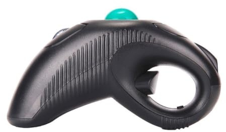 Uonlytech Souris Ergonomique à Commande par Pouce Boule, 5 Boutons, Connexion USB 2.4ghz, Design Plastique Noir pour Ordinateur Portable