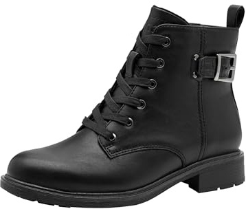 Jana bottines femme avec boucle vegan, Black, 39 EU