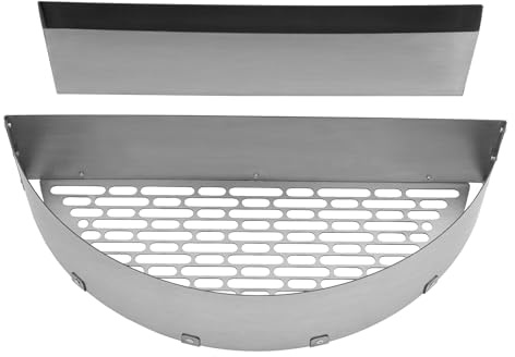Bdneygtyr Cesta para barbacoa de acero inoxidable con cuenco de agua, cesta de carbón vegetal para barbacoa esférica y brasero – Cesta universal para carbón para asar indirectamente y ahumar, 53 x 21