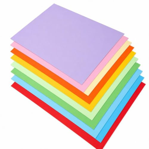 FLCPJGV Perforatrice Formes et Ciseaux Crantés, Kit Bricolage Papier, pour Enfants, 100 feuilles de papier couleur A4, 10 couleurs différentes, 10 feuilles de chaque
