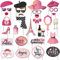 Sayala 30 Stück Paris Photo Booth Requisiten Ooh La La Partyzubehör Rosa Pappe Photo Booth Props