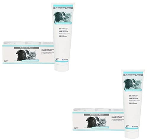 alfavet ReConvales Power, Doppelpack, Ergänzungsfuttermittel für Hunde und Katzen, Päppelpaste bei Untergewicht, Tube, 2 x 140 g