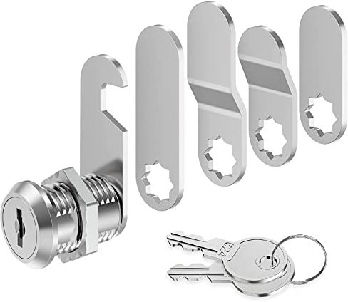 VOCIBO® Serrure de Boîte Aux Lettres 20 mm - Avec 5 Plaques de Verrouillage Différentes, Pour Armoire, Meubles, Casier et Levier