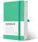 INYEEXUP Notizbuch A5 Dotted, Journal Buch mit 320 Seiten, Notizheft a5 mit Premium 100gsm Tintenfestes Papie Dickes, PU HardCover Notizbücher mit Elastischem Verschlussband und Falttasche(Grün)