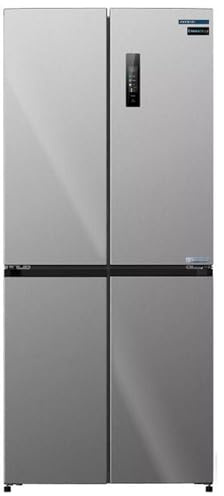 INFINITON Frigorifico Americano AMCB-415CD82XET, 415 Litros, 182 cm de Altura, Inverter Technology, No Frost Total, Fast Cooling, Fast Freezing, Tecnología Care + space, E, Inox