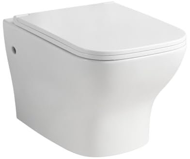 Sanitari sospesi SALVASPAZIO serie TULIPANO: vaso, bidet, copriwater soft-close - Bianco Lucido