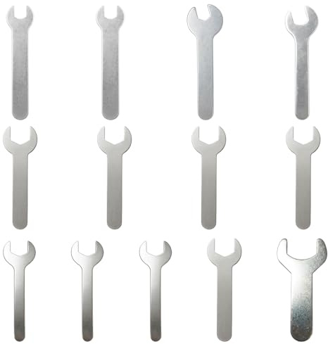PSFXBM Thin Spanner Set, 13-Piece Small Spanner Kit with 4/5.5/7/8/10/11/12/13/15/17/19/22/24mm, Long Spanner Set for Tight Spaces, Durable Cone Spanner for Auto Repair and DIY Projects