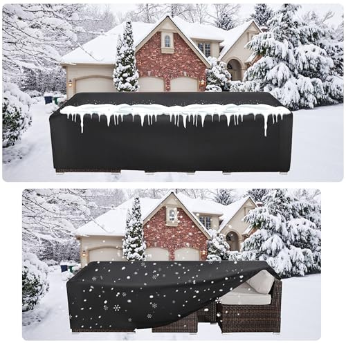 HNKDKJ Rectangular Funda para Muebles de Jardín 110x45x45cm/Largo x Ancho x Alto Fundas Muebles Exterior Funda Mesa Jardin Oxford 420D, Resistente al viento, Anti-UV Impermeables Tela de Protección