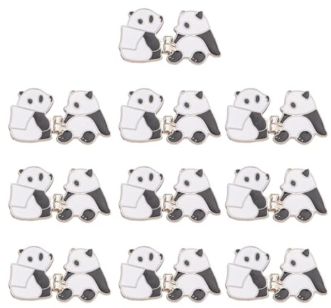 10Pair Panda Estensori Vita Regolatori Jeans Stringenti Pulsante Regolabile Pantaloni Pulsante per Jeans Regolatore Vita