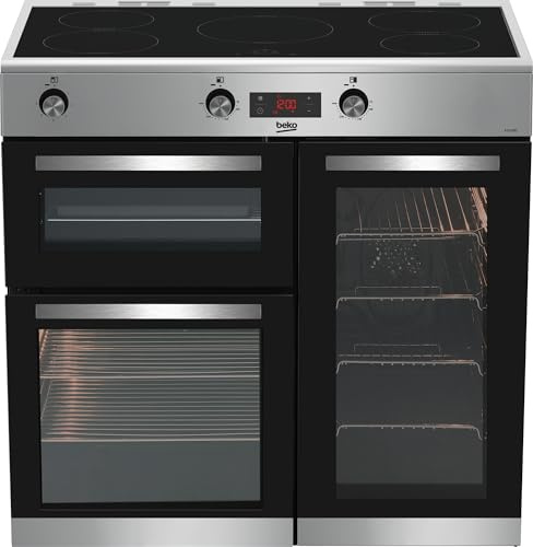 Beko 90cm Electric Range Cooker with Induction Hob - Stainless Steel - A/A Rated