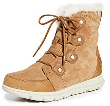 Sorel Women's Explorer Joan Waterproof Winter Boots, Brown Camel Brown X Ancient Fossil, 4 UK