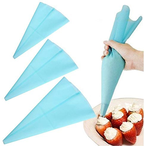 Gshy - Tasche riutilizzabili per sac à Poche in Silicone da Pasticceria, Sacchetto di tubazione per Torta, Decorazione Cucina, Pasticceria, 3 Misure Diverse