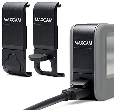 MAXCAM Aluminiumlegierung Batteriefachdeckel für GoPro HERO13/HERO12/HERO11/HERO10/HERO9 Schwarz