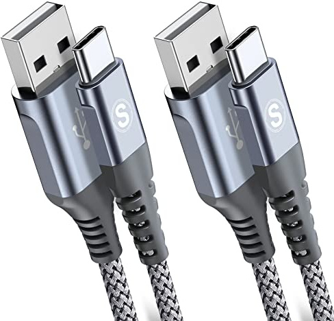 2-Pack 3M USB C Cable 3.1A Fast Car Charger Cable Compatible for iPhone 17 air 16 15 Plus Pro Max, Samsung Flip/Fold 7 6 5 4 3 S26 S25 S24 S10 S20 S21 S22 S23 A16/15/14/13/12 A35/A34 A56/55/54, Pixel
