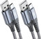 2-Pack 3M USB C Cable 3.1A Fast Car Charger Cable Compatible for iPhone 16 15 Plus Pro Max, Samsung Flip/Fold 7 6 5 4 3 S25 S24 S10 S20 S21 S22 S23 A16/15/14/13/12 A35/A34 A56/55/54, Pixel 9 8 7 6