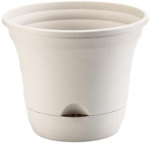 Olly & Rose Lazy Planters - Self Watering Plant Pot Ivory - 30cm Large Planter - Indoor & Outdoor Garden Flower Pot (1 x 30cm)