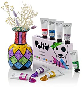 Pott'd Premium Acrylic Pottery Paints for Adults, Paint Set, Pottery Painting Kit for Air-Dry Clay