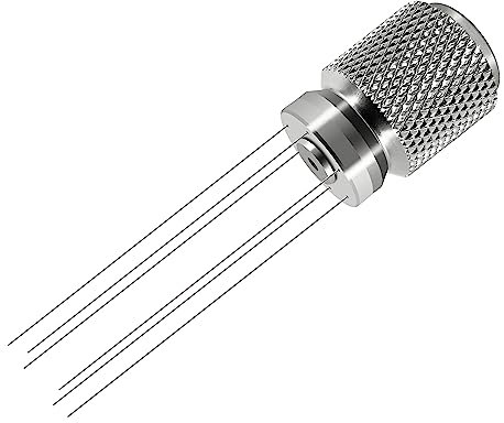 NEOUZA Kaffe WDT tillbehör för distributionsverktyg, aluminiumhandtag, 0,4 mm 6 rostfria nålar, espressomvandlare