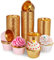 Gold/Weiß/Roségold Cupcake - 68 x 40mm Muffinförmchen, Wasserdicht und Ölfest Backförmchen aus Papier und Aluminiumfolie für Heim oder Party - 150 Stücke