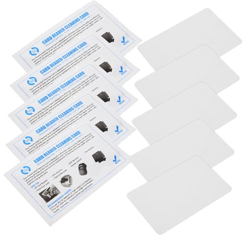 Operitacx 10 Piezas Tarjeta De Limpieza De La Máquina De Tarjetas De Limpieza De La Máquina De Tarjeta De Crédito Limpiador para Lector De Tarjetas De PVC Universal Tarjeta Inteligente