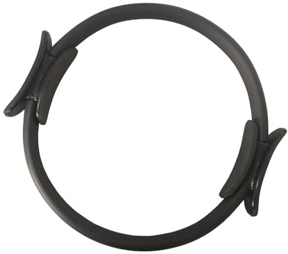 wisoolkic Aro de Pilates Premium, Herramienta para Ejercicio de Cuerpo Completo para Mujeres y niñas, círculo mágico de Fitness para Entrenamiento físico, Anillo de Yoga PP, Negro