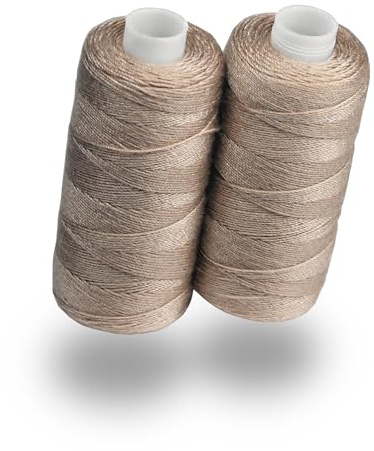 Lialina Hilo vaquero para máquina de coser [2 x 150 m] – Oeko-Tex – Costuras como en el original – Juego de hilo de coser para vaqueros extra fuerte n.º 36 – Hilo vaquero para máquina de coser