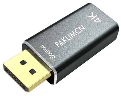 Adattatore da DisplayPort a HDMI 4K, cavo 8K (2K 60Hz, 1080p 120Hz) convertitore unidirezionale da DisplayPort a monitor HDMI, compatibile con HP, Dell, GPU, AMD, NVIDIA, altri (adattatore 4K x1PACK)