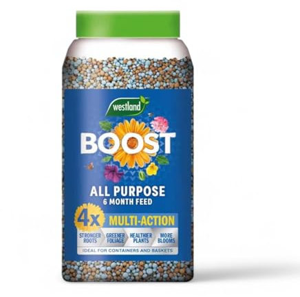 Westland Boost All Purpose 6 Months Plant Feed – Slow Release Fertilizer for Healthy Growth, Lush Blooms & Vibrant Plants, Ideal for Flowers, Vegetables, & Garden Use. (750g)