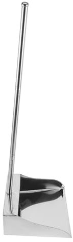 NULYLU Recogedor De Basura De Acero Inoxidable con Mango Pala Ancha para Uso Cocina Jardín y Limpieza De Suelo