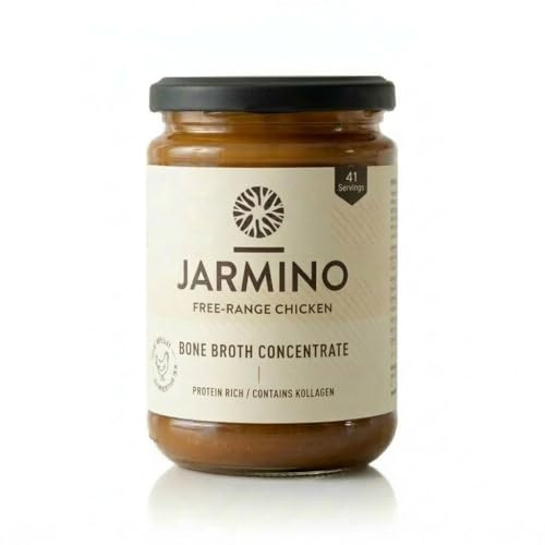 JARMINO Brodo di Ossa di Pollo Biologico Concentrato – Collagene Naturale da Polli Ruspanti, Germania, 410 g (41 porzioni) – Fonte di Proteine e Aminoacidi, Senza Glutine, Adatto a Keto e Paleo